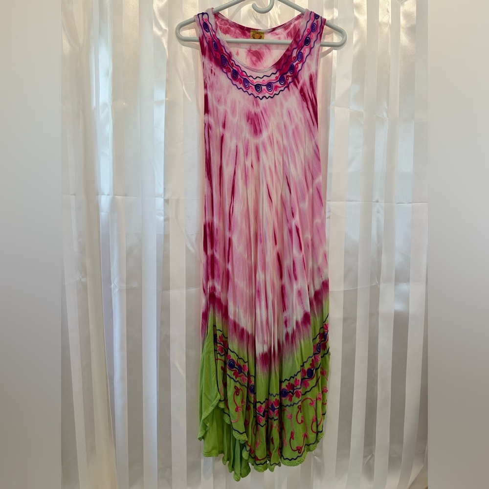 Karma Circle USA Tie Dye Boho Maxi Dress